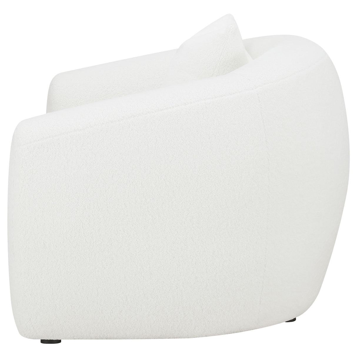Isabella Faux Sheepskin Accent Chair - Ivory