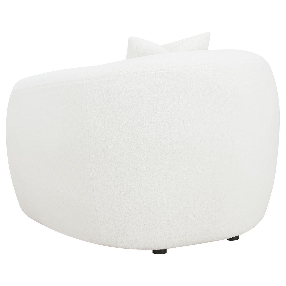 Isabella Faux Sheepskin Accent Chair - Ivory