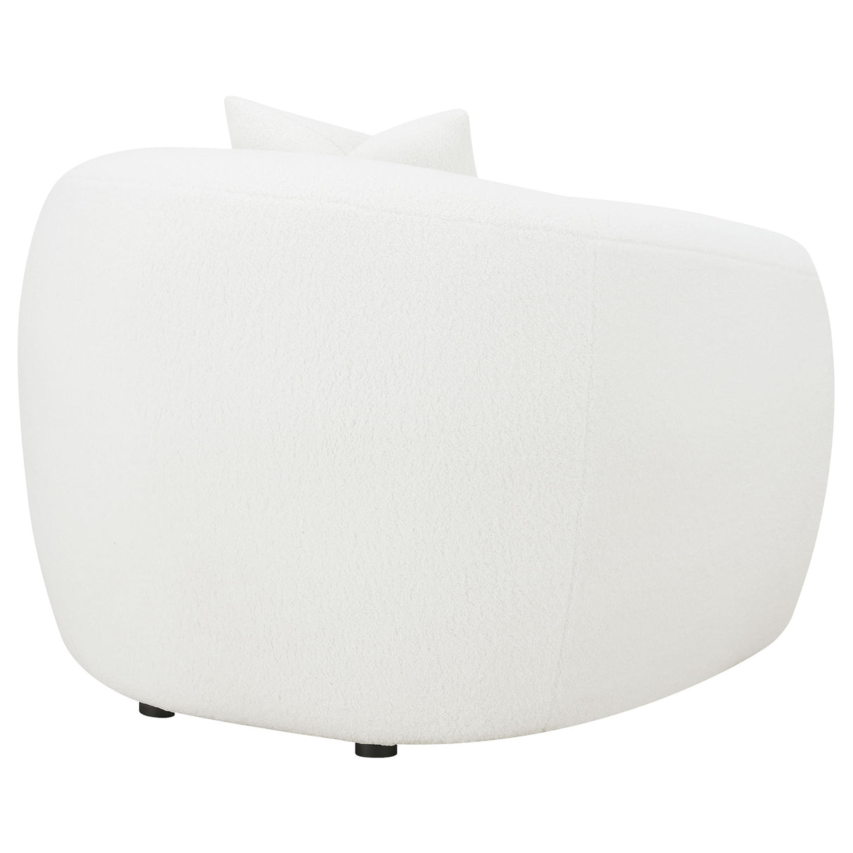 Isabella Faux Sheepskin Accent Chair - Ivory
