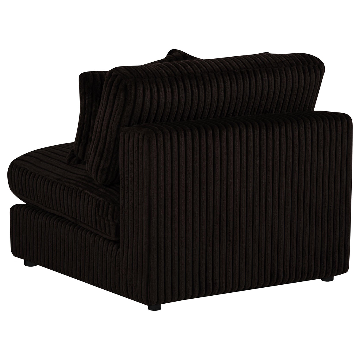 Blaine Chocolate Corduroy Upholstered Armless Chair