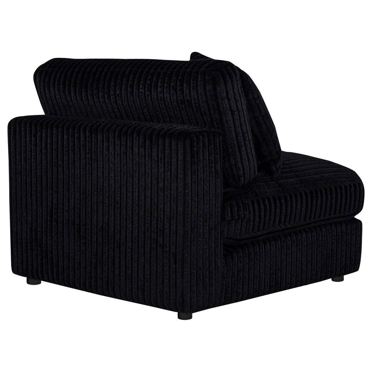 Blaine Black Corduroy Upholstered Armless Chair