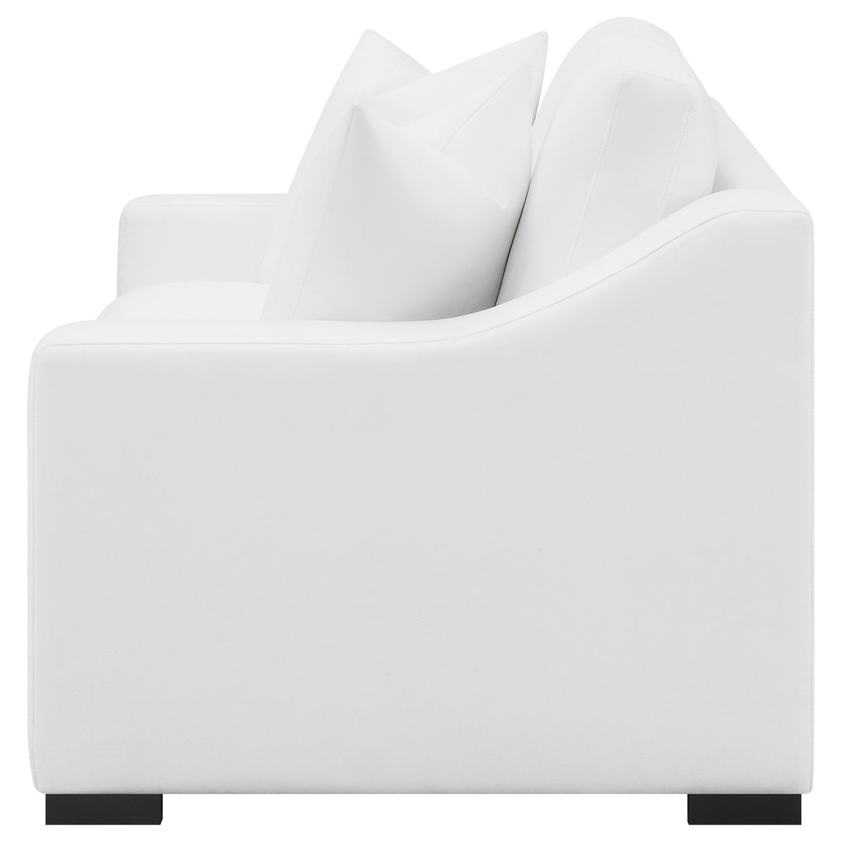 Ashlyn Upholstered Sloped Arm Loveseat in White