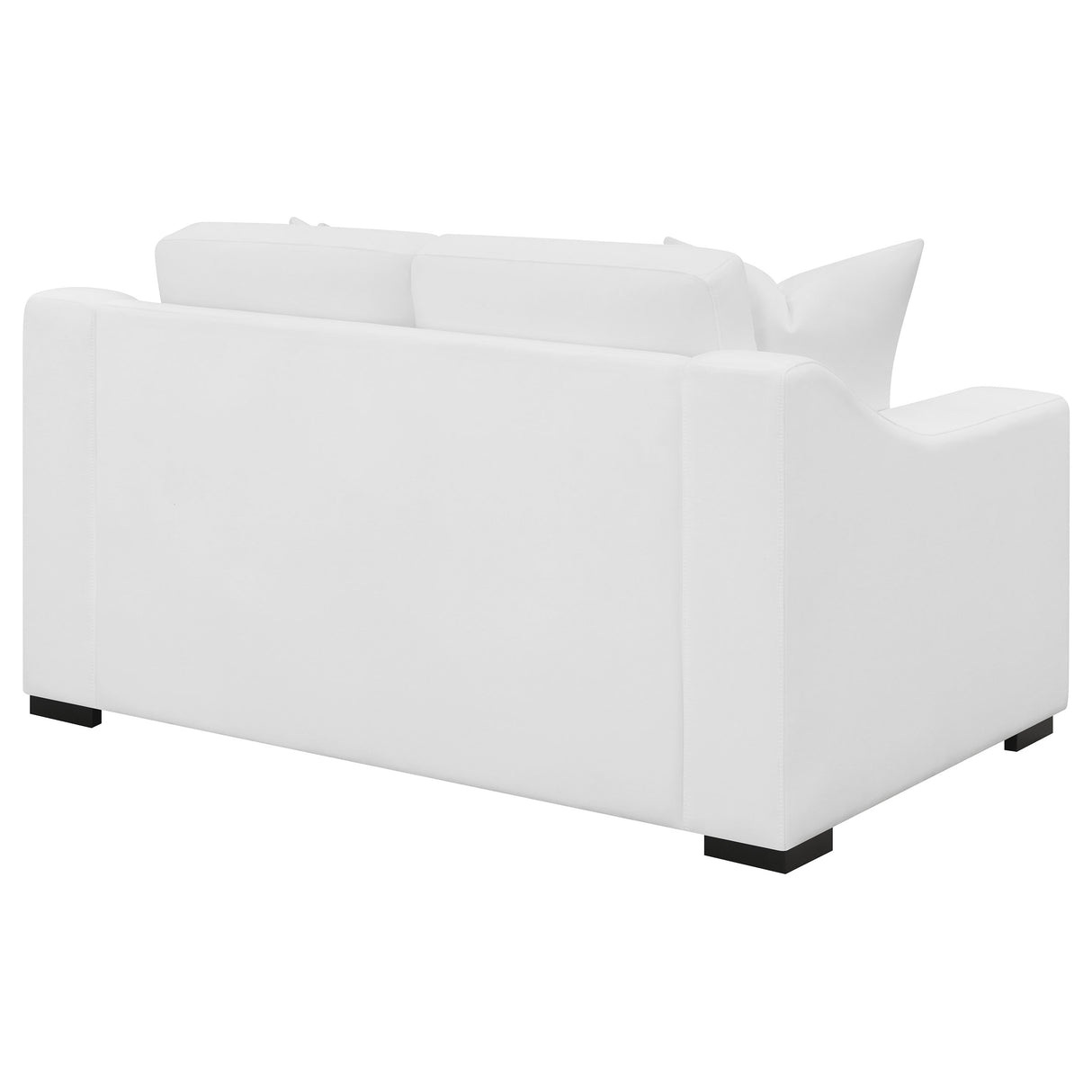Ashlyn Upholstered Sloped Arm Loveseat in White