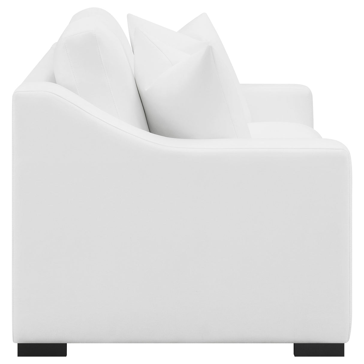 Ashlyn Upholstered Sloped Arm Loveseat in White