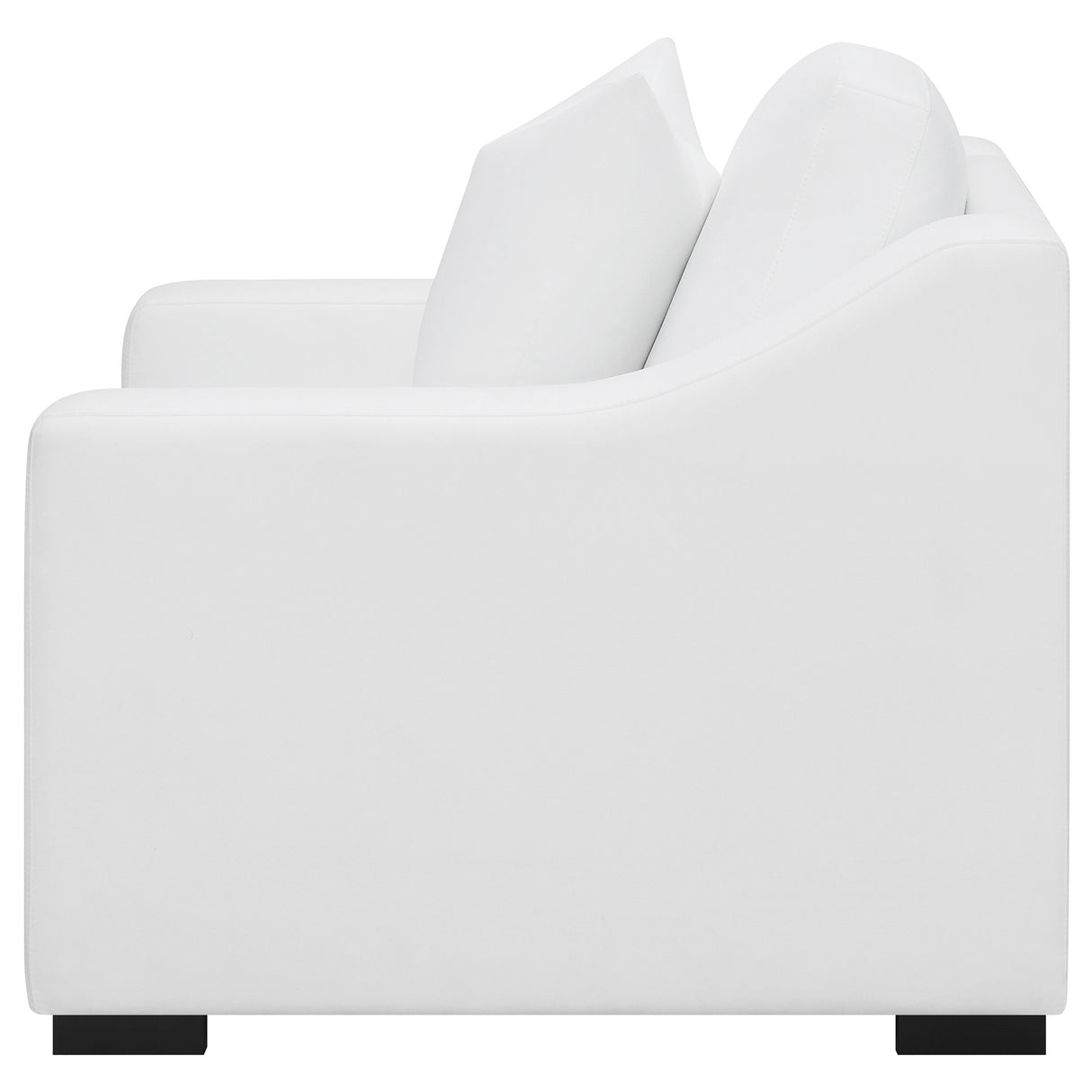 Ashlyn Upholstered Sloped Arm Accent Chair in White