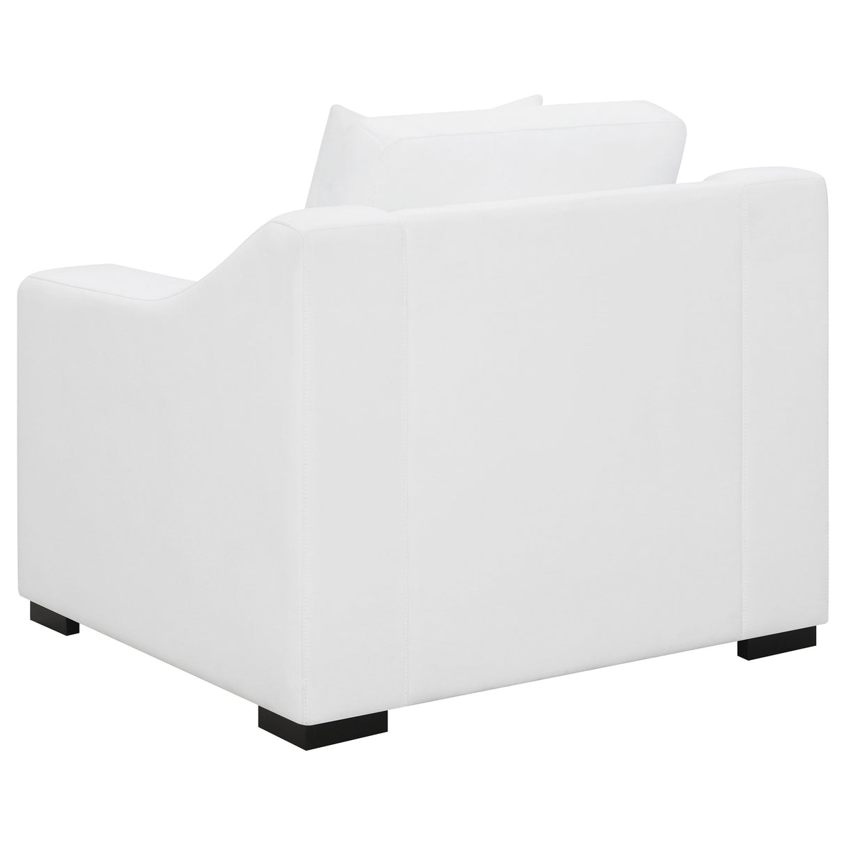 Ashlyn Upholstered Sloped Arm Accent Chair in White