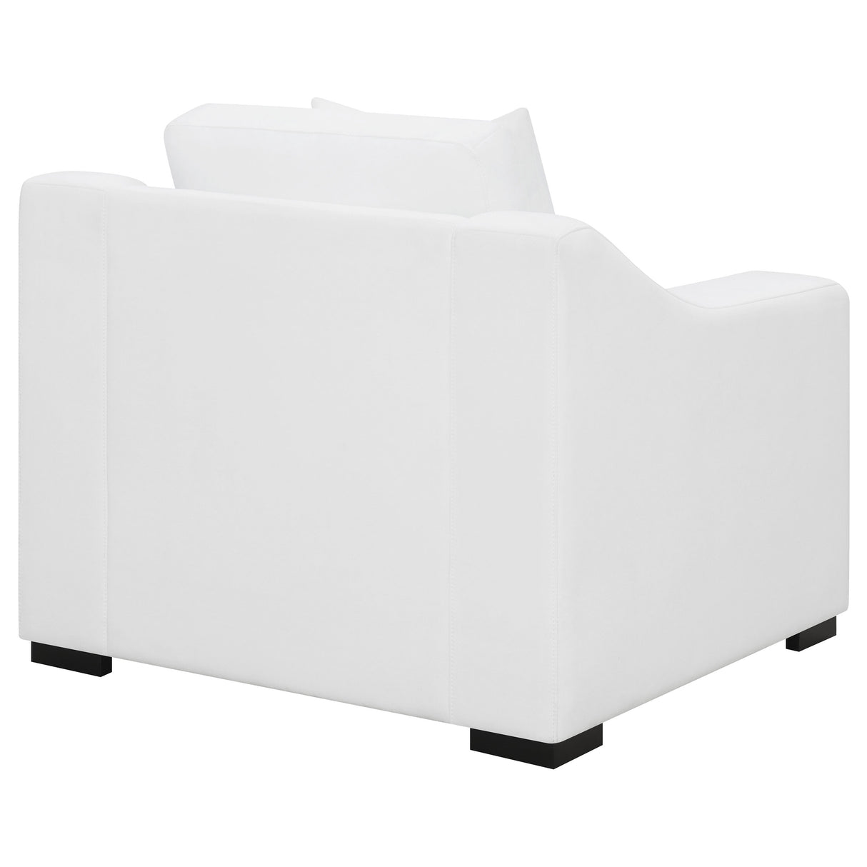 Ashlyn Upholstered Sloped Arm Accent Chair in White