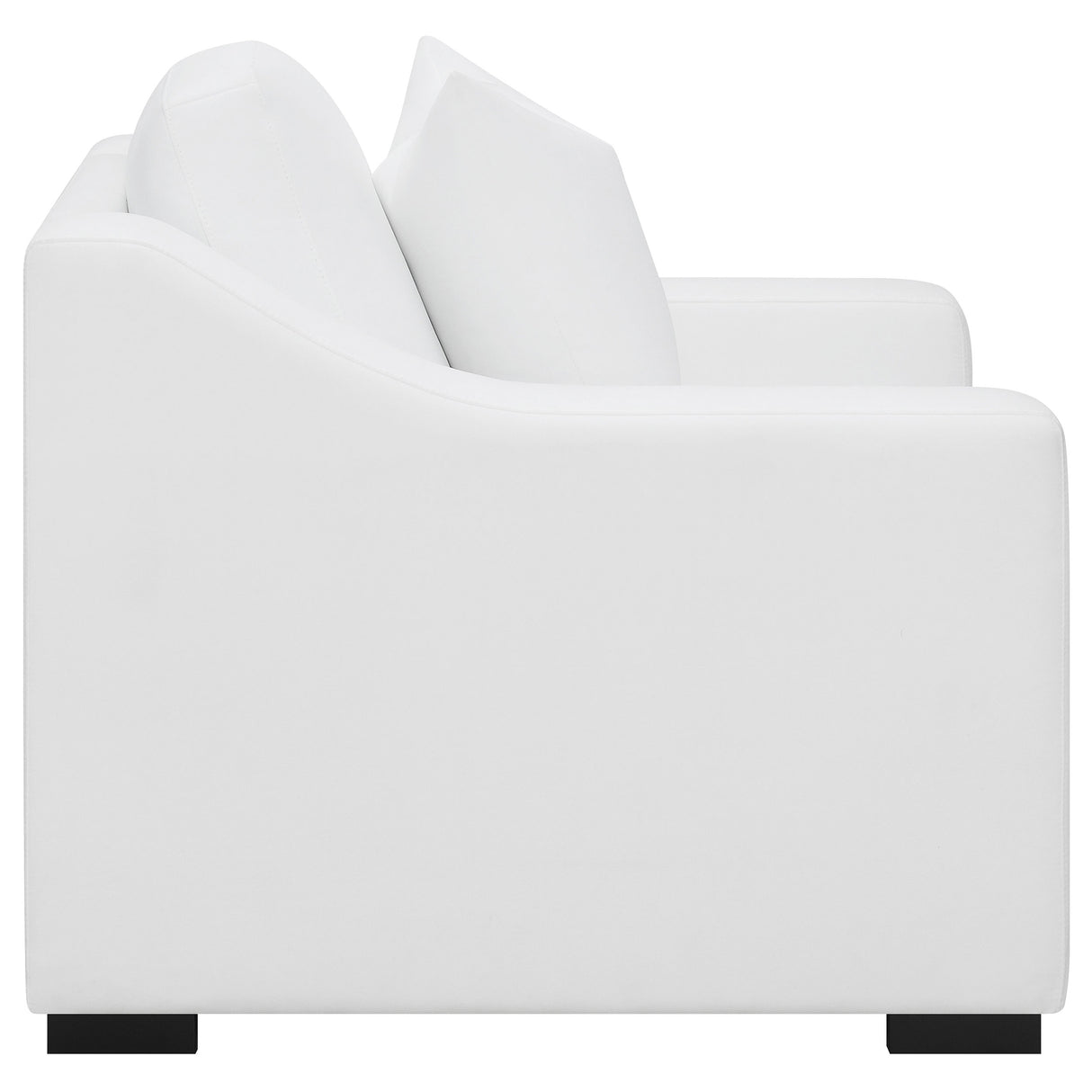 Ashlyn Upholstered Sloped Arm Accent Chair in White