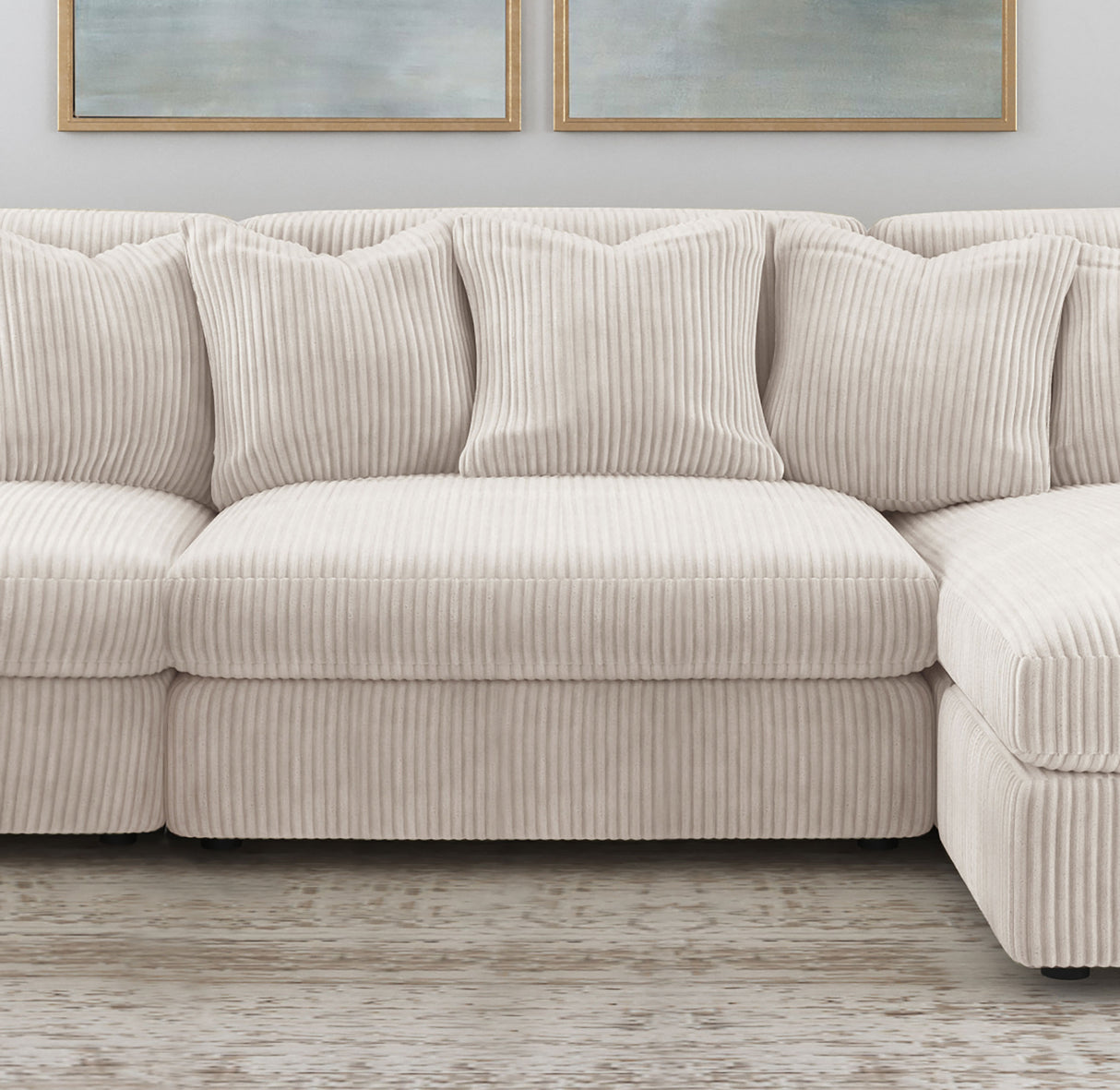 Blaine Upholstered Armless Chair in Sand