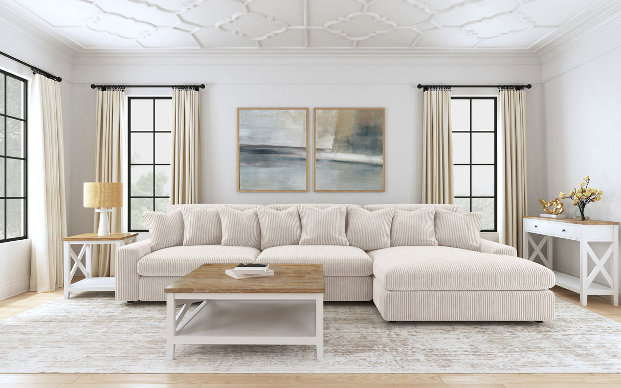 Blaine Upholstered Armless Chair in Sand