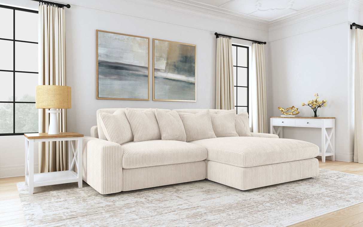Blaine Upholstered Reversible Chaise Sectional Sofa, Sand