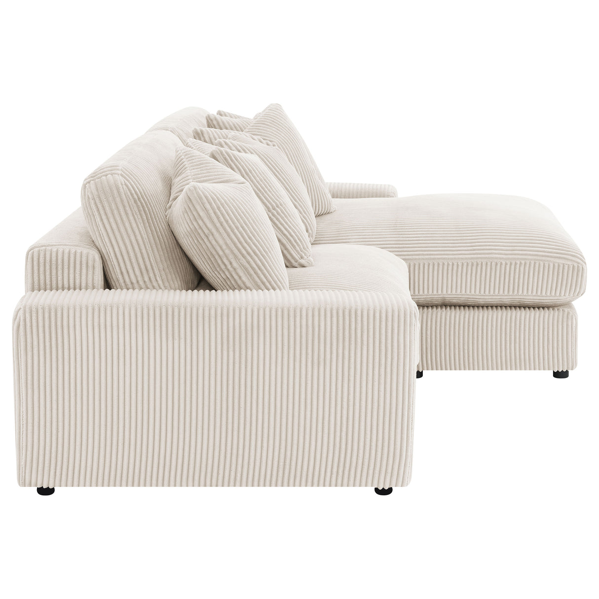 Blaine Upholstered Reversible Chaise Sectional Sofa, Sand