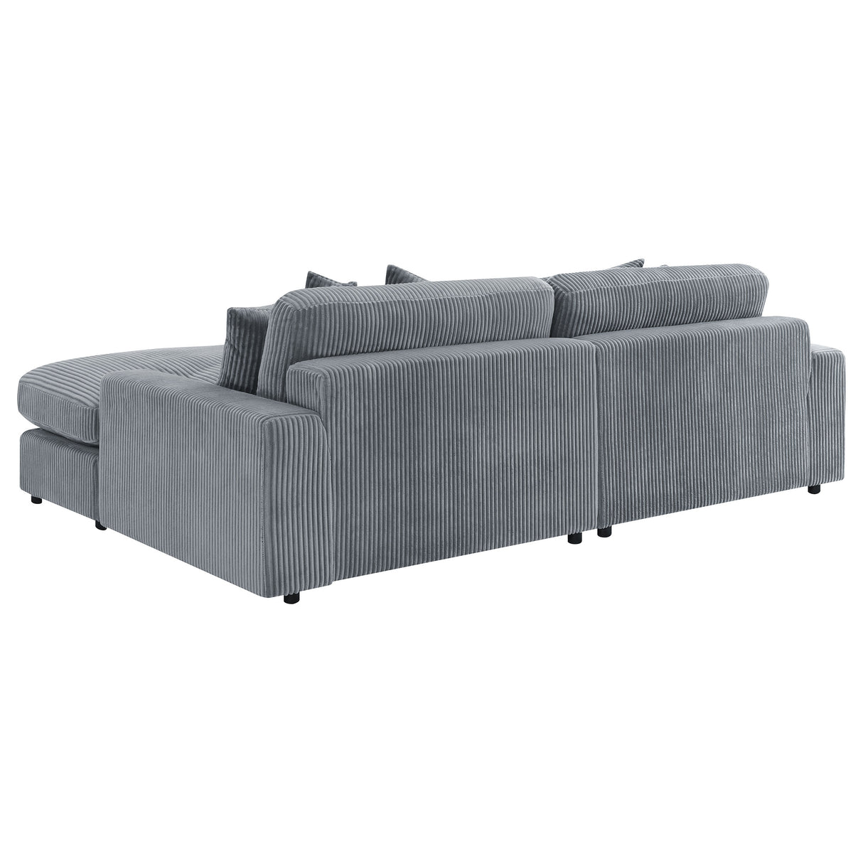 Blaine Upholstered Reversible Chaise Sectional Sofa - Fog