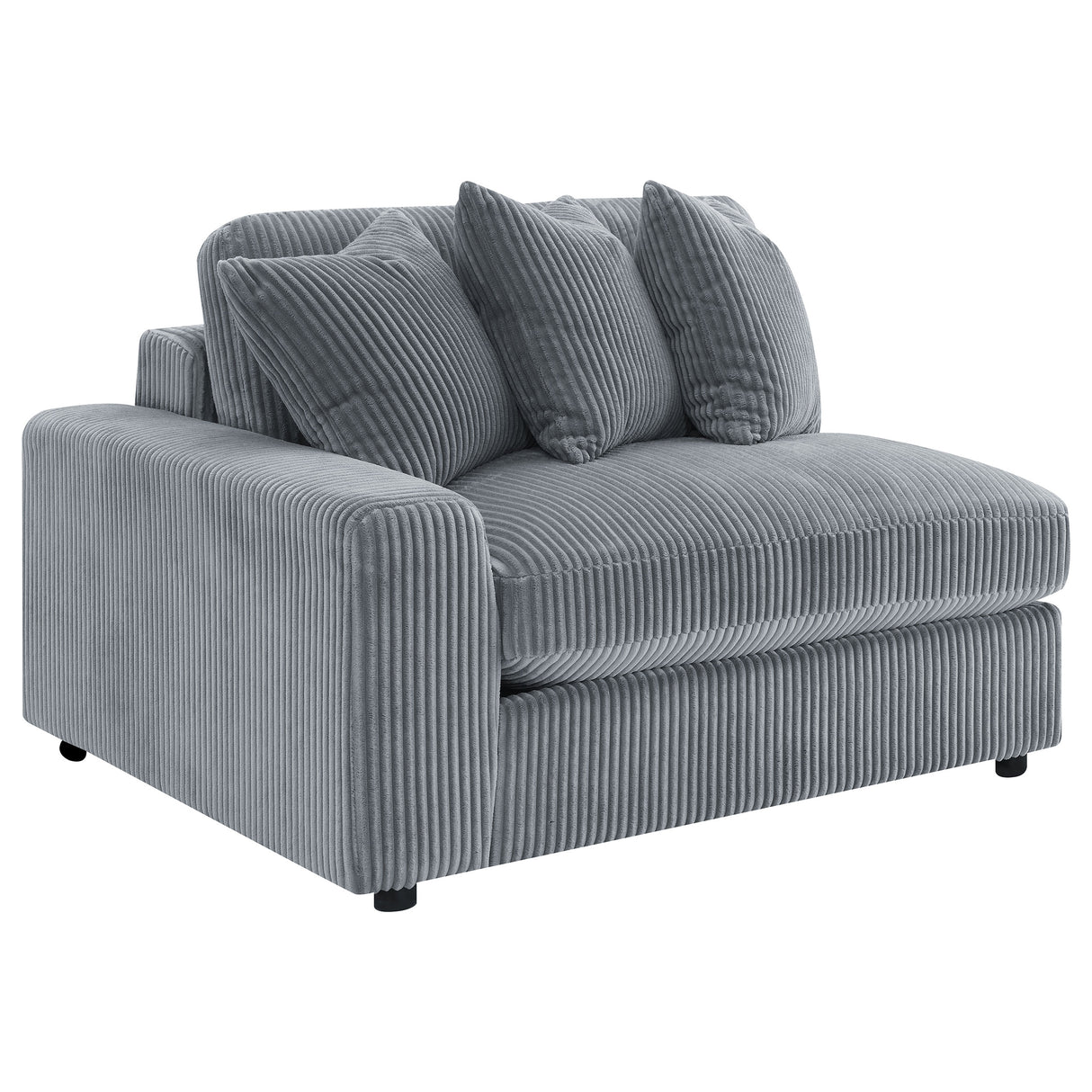 Blaine Upholstered Reversible Chaise Sectional Sofa - Fog