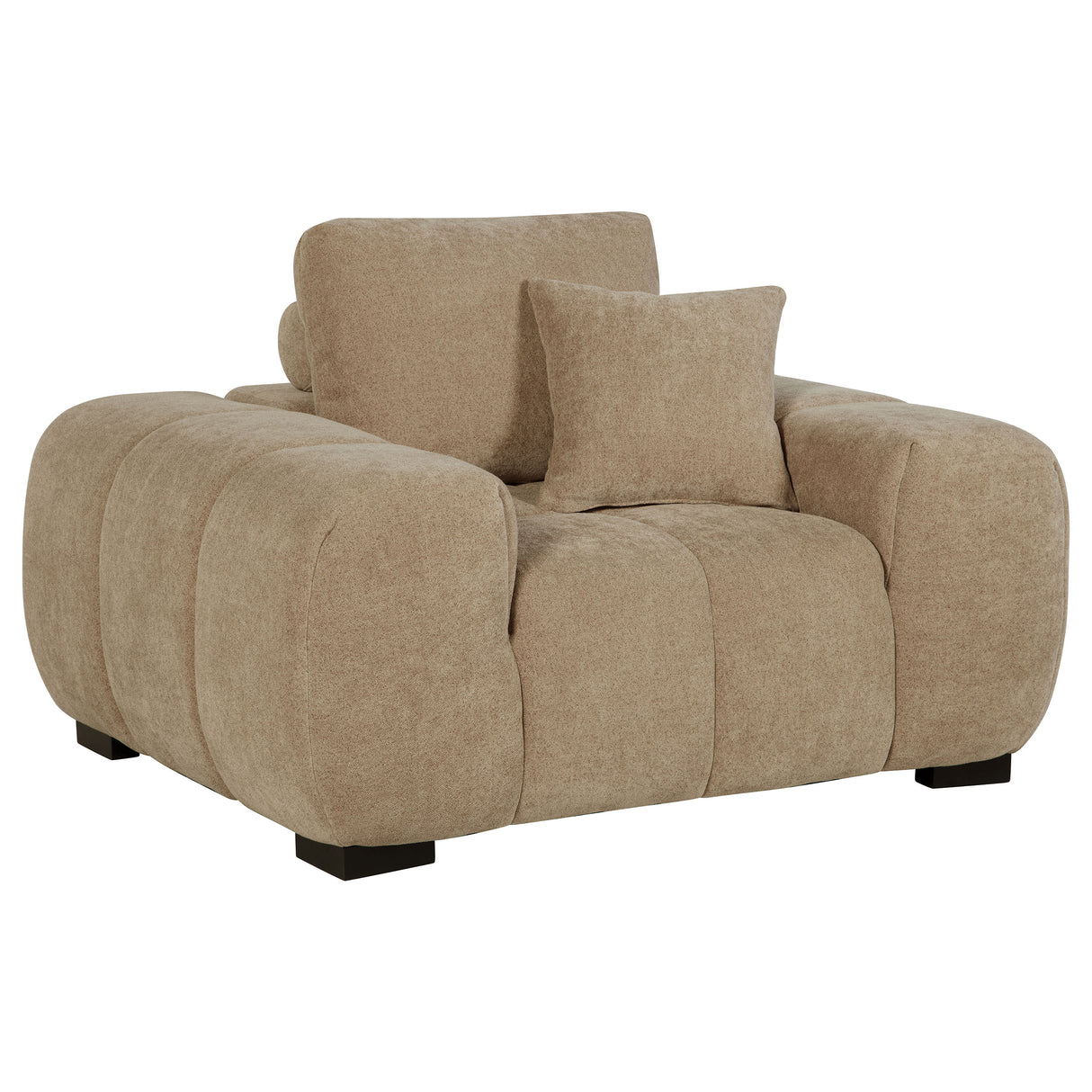 Octavia Upholstered Track Arm Accent Chair - Camel