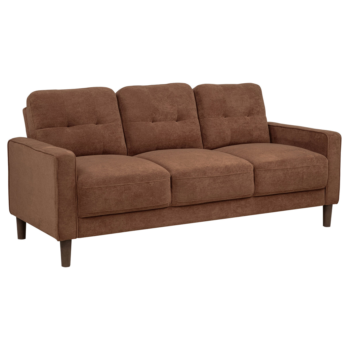 Bowen II 2-Piece Fabric Upholstered Track Arm Sofa Set, Rust