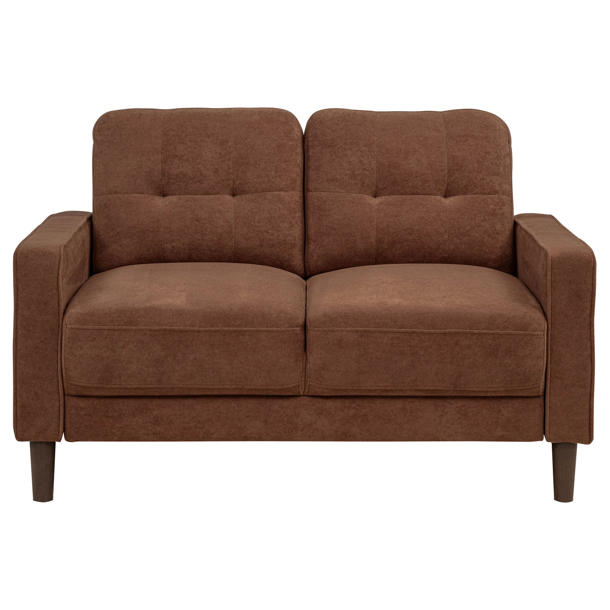 Bowen II Fabric Upholstered Track Arm Loveseat, Rust