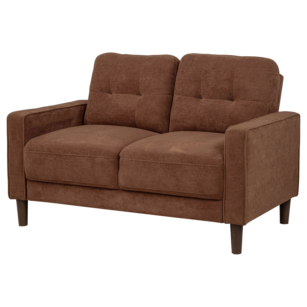 Bowen II Fabric Upholstered Track Arm Loveseat, Rust