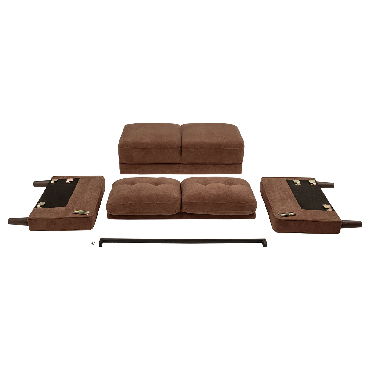 Bowen II Fabric Upholstered Track Arm Accent Chair - Rust