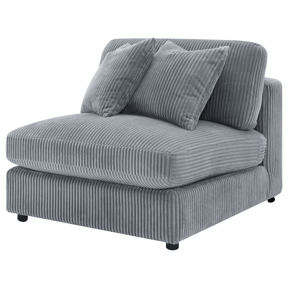 Blaine Upholstered Armless Chair in Fog