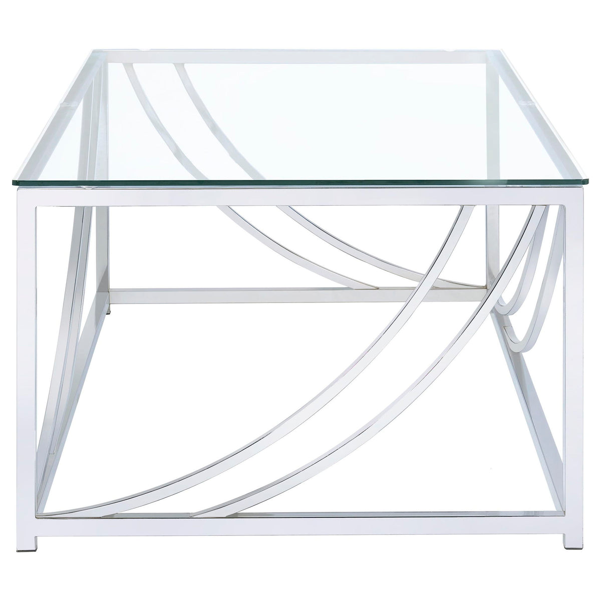 Kempton - 2 Piece Coffee And End Table Set - Chrome