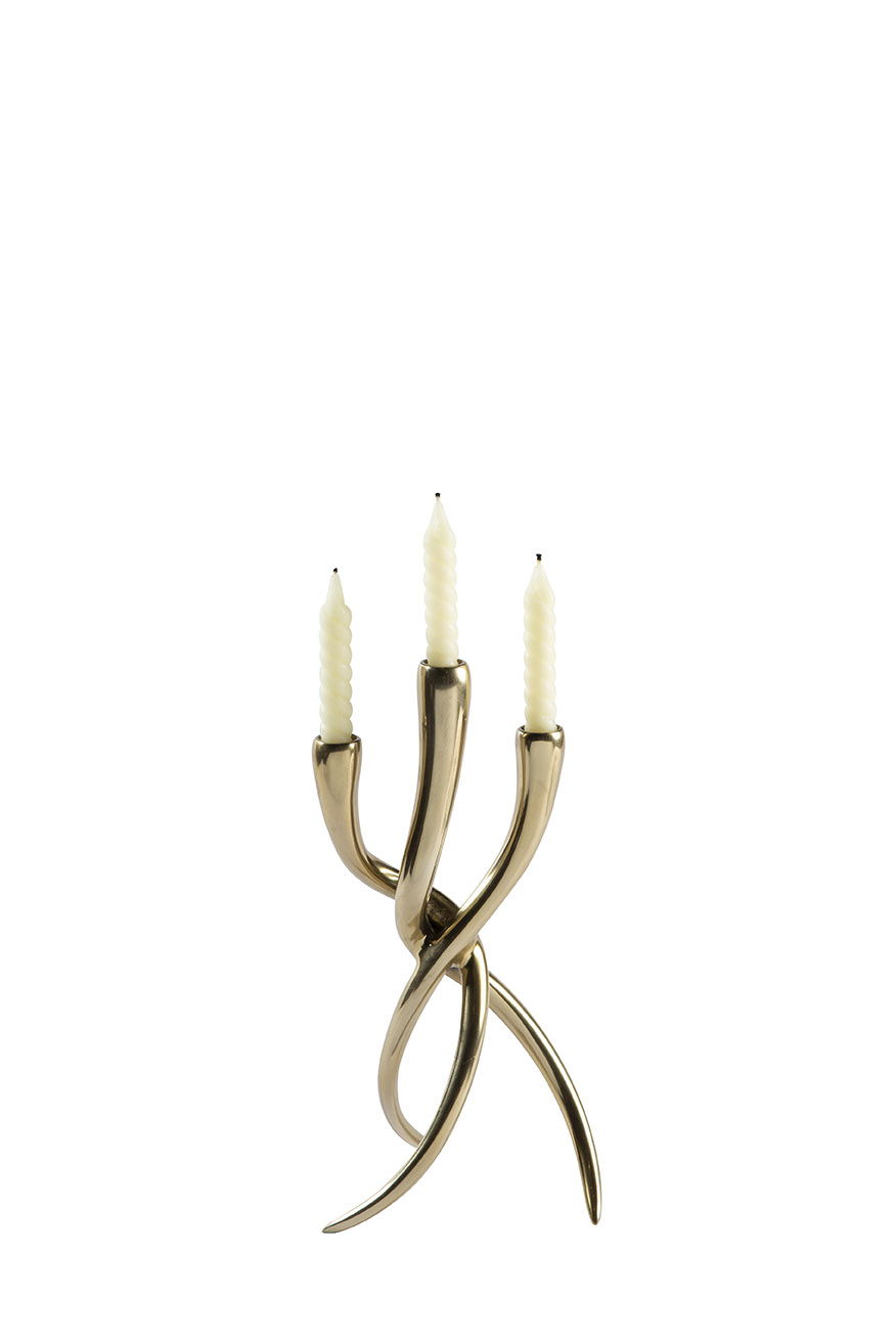 Ansley - Taper Candle Holder Set (Set of 2) - Gold