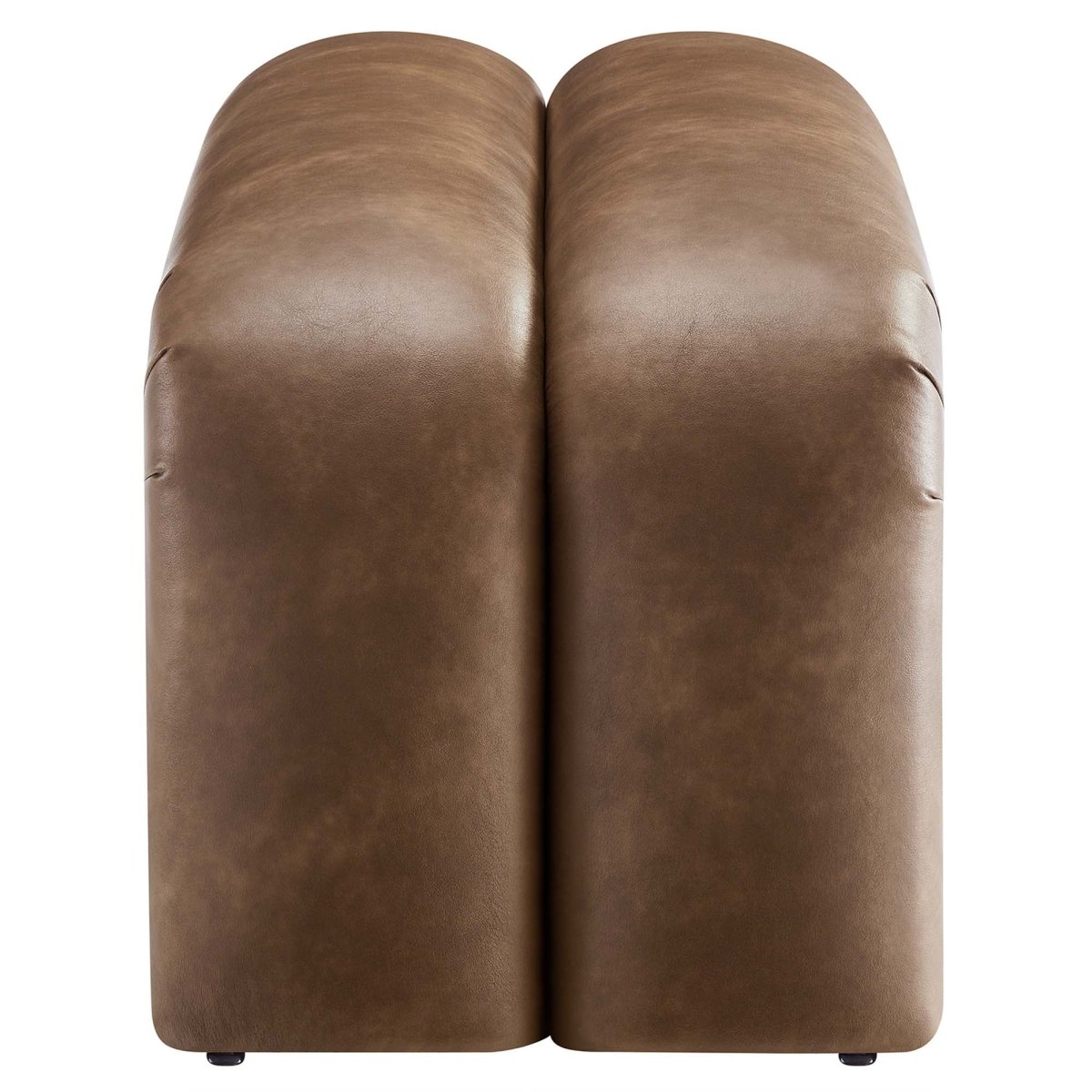 51 Inch Vegan Leather Upholstered Accent Bench with Rounded Corners and Channel Seam - Benches available at Alpine Outlets in Denver