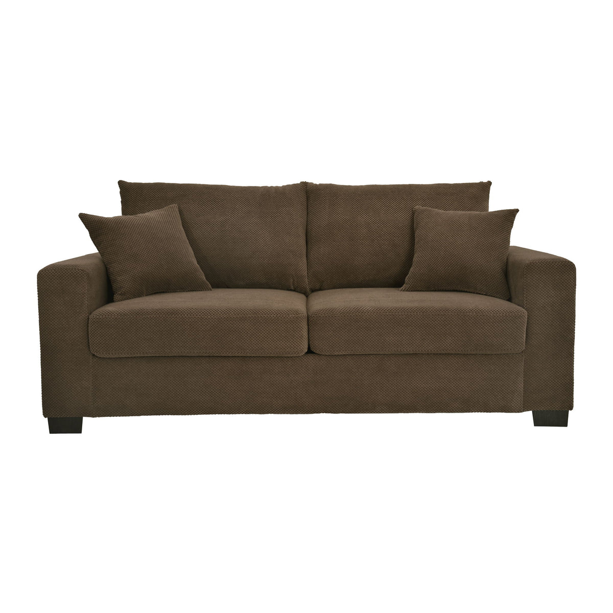 2 Seater Sofa, 2 Throw Pillows For Living Room