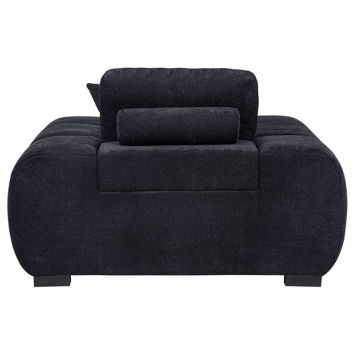 Octavia Upholstered Track Arm Accent Chair, Black