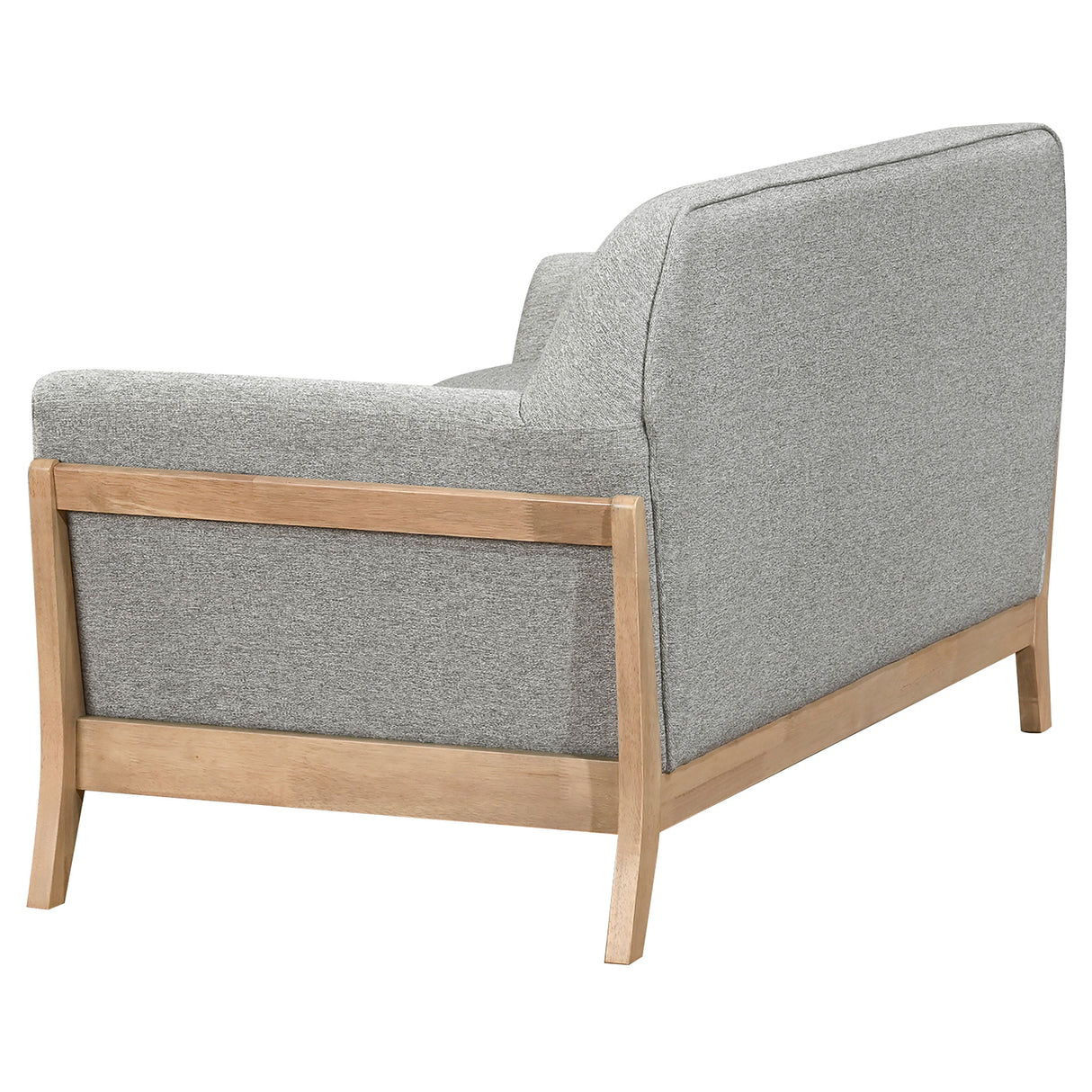 Vaughn Grey Fabric Upholstered Flared Arm Loveseat