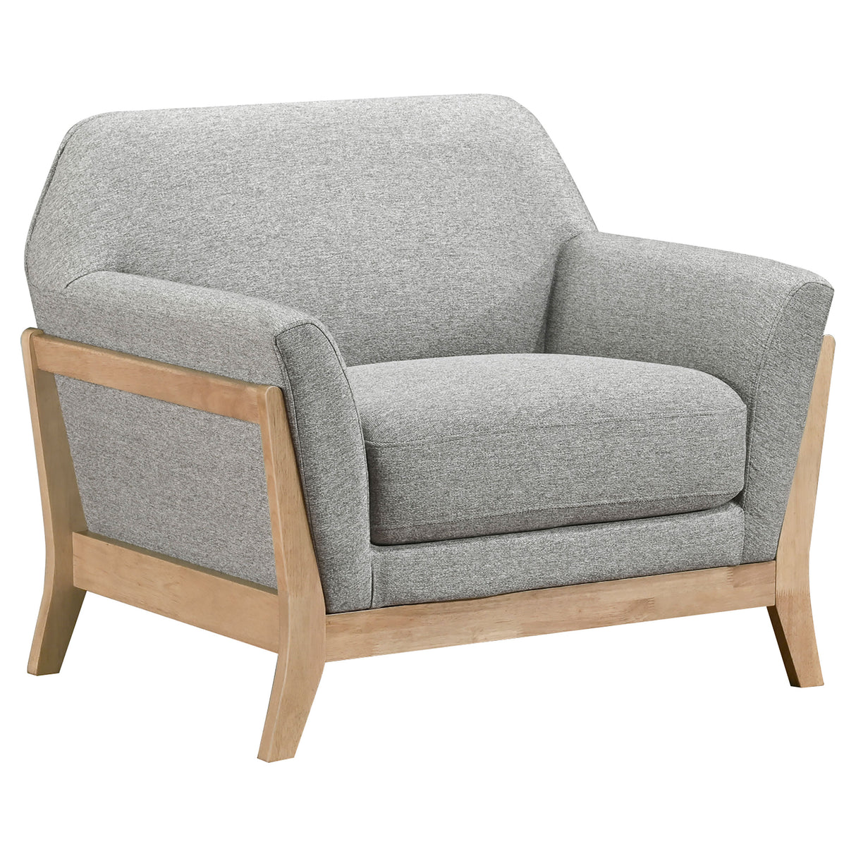 Vaughn Grey Fabric Upholstered Flared Arm Accent Chair