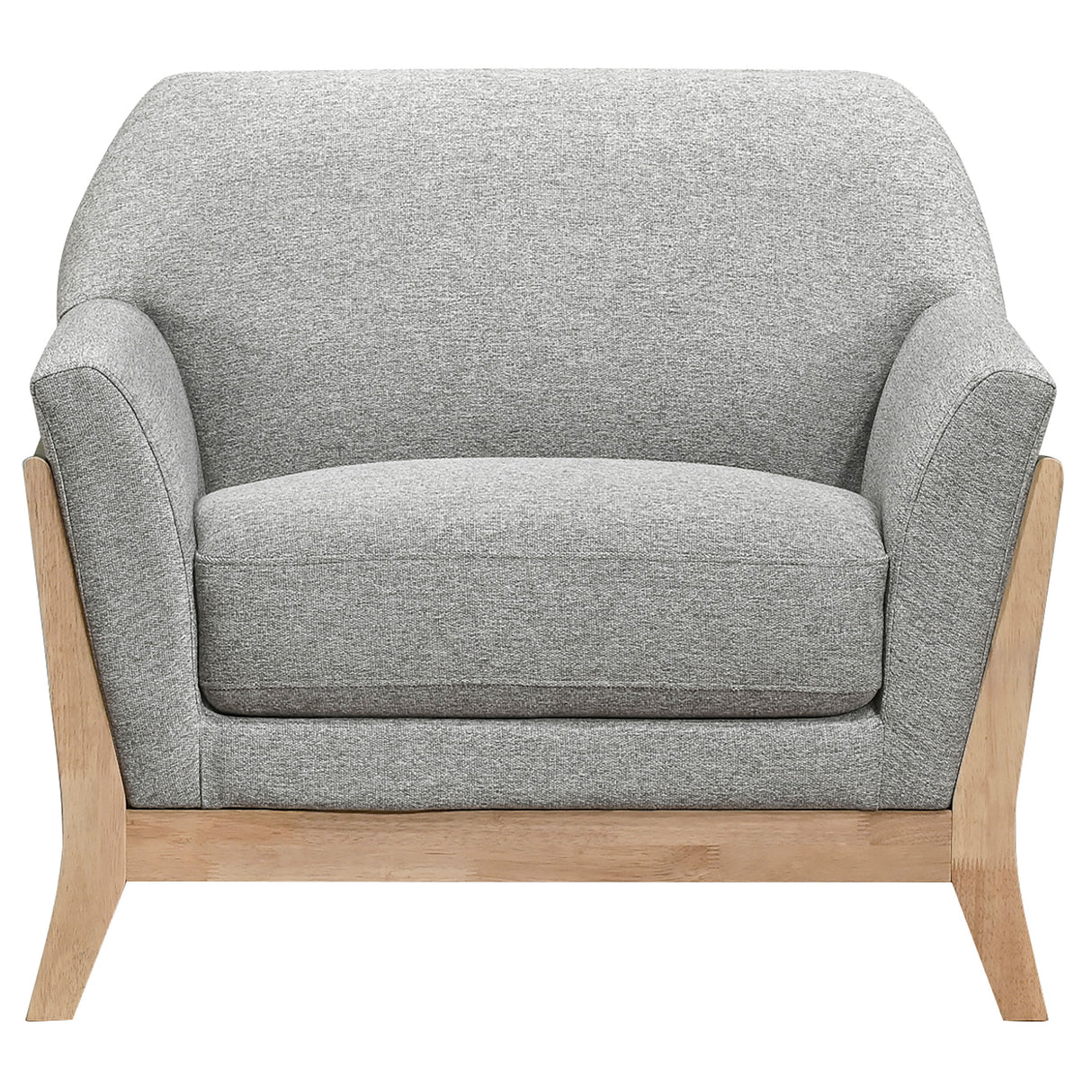 Vaughn Grey Fabric Upholstered Flared Arm Accent Chair