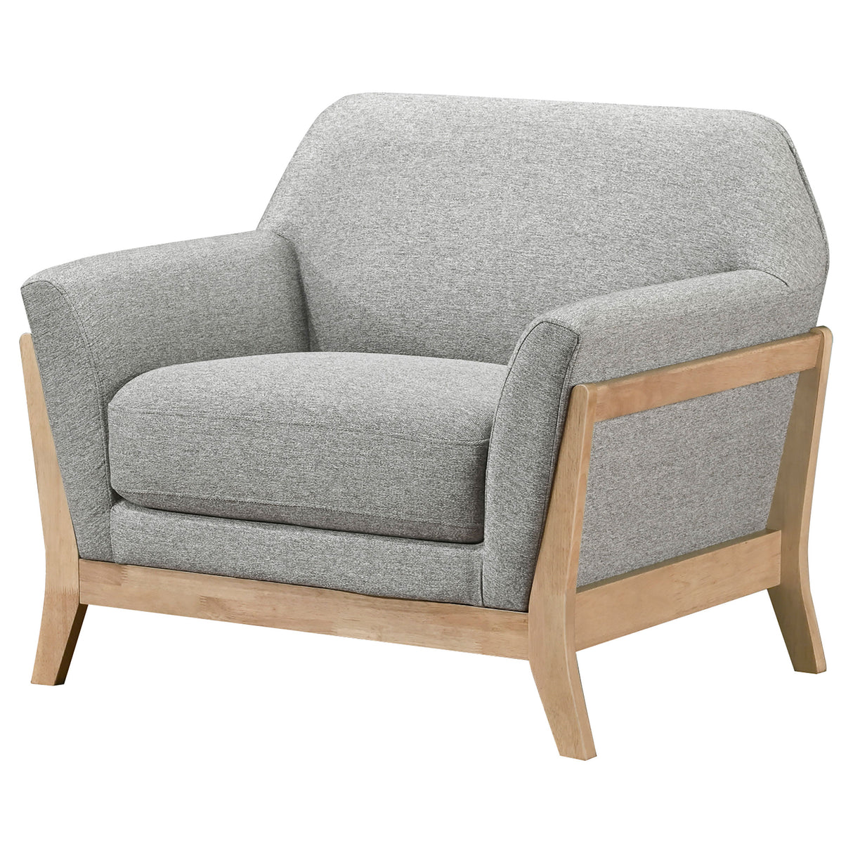 Vaughn Grey Fabric Upholstered Flared Arm Accent Chair