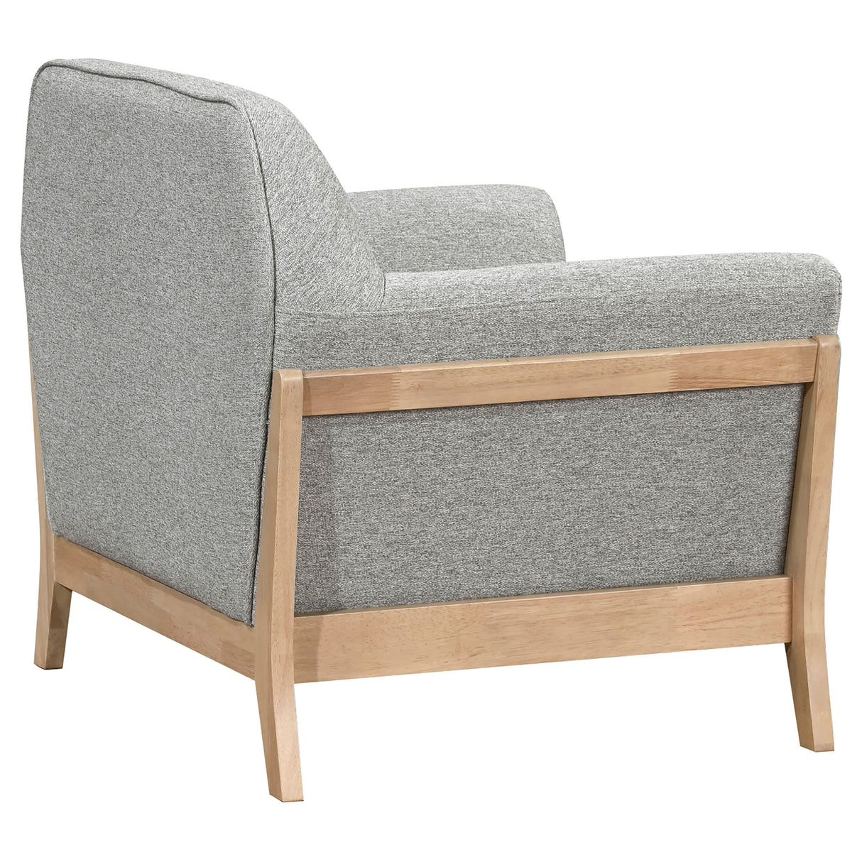 Vaughn Grey Fabric Upholstered Flared Arm Accent Chair