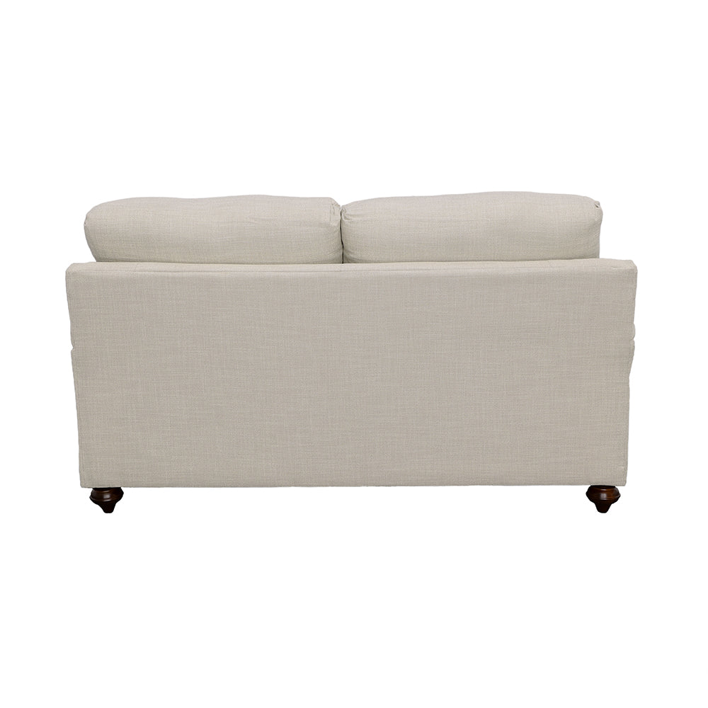 Glenn Upholstered English Arm Loveseat Light Grey Blue