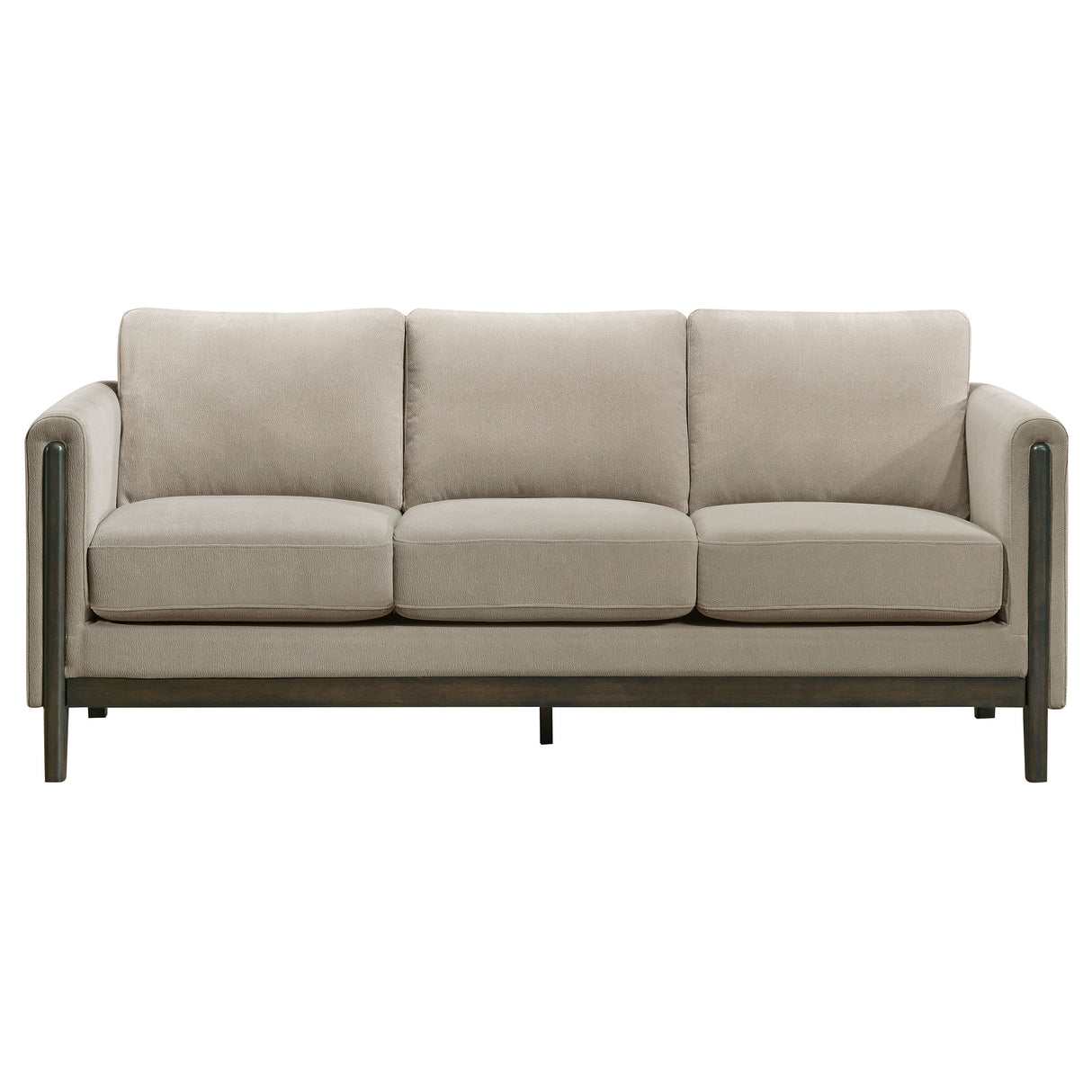 Islington 2-Piece Upholstered Panel Arm Sofa Set Taupe