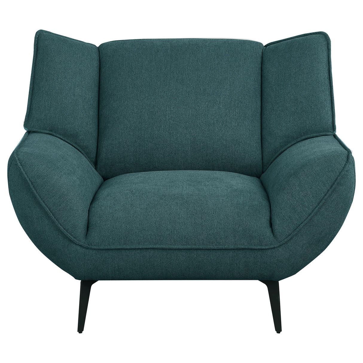 Acton Upholstered Flared Arm Accent Chair - Teal Blue
