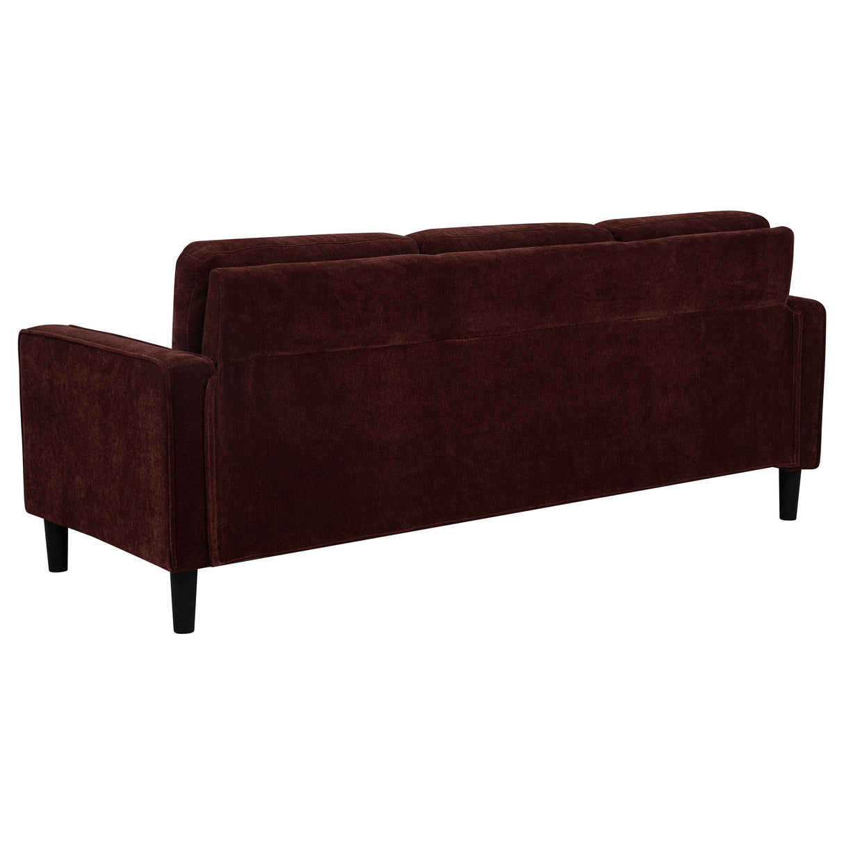 Ruth 2-Piece Fabric Track Arm Sofa Set Rust Red
