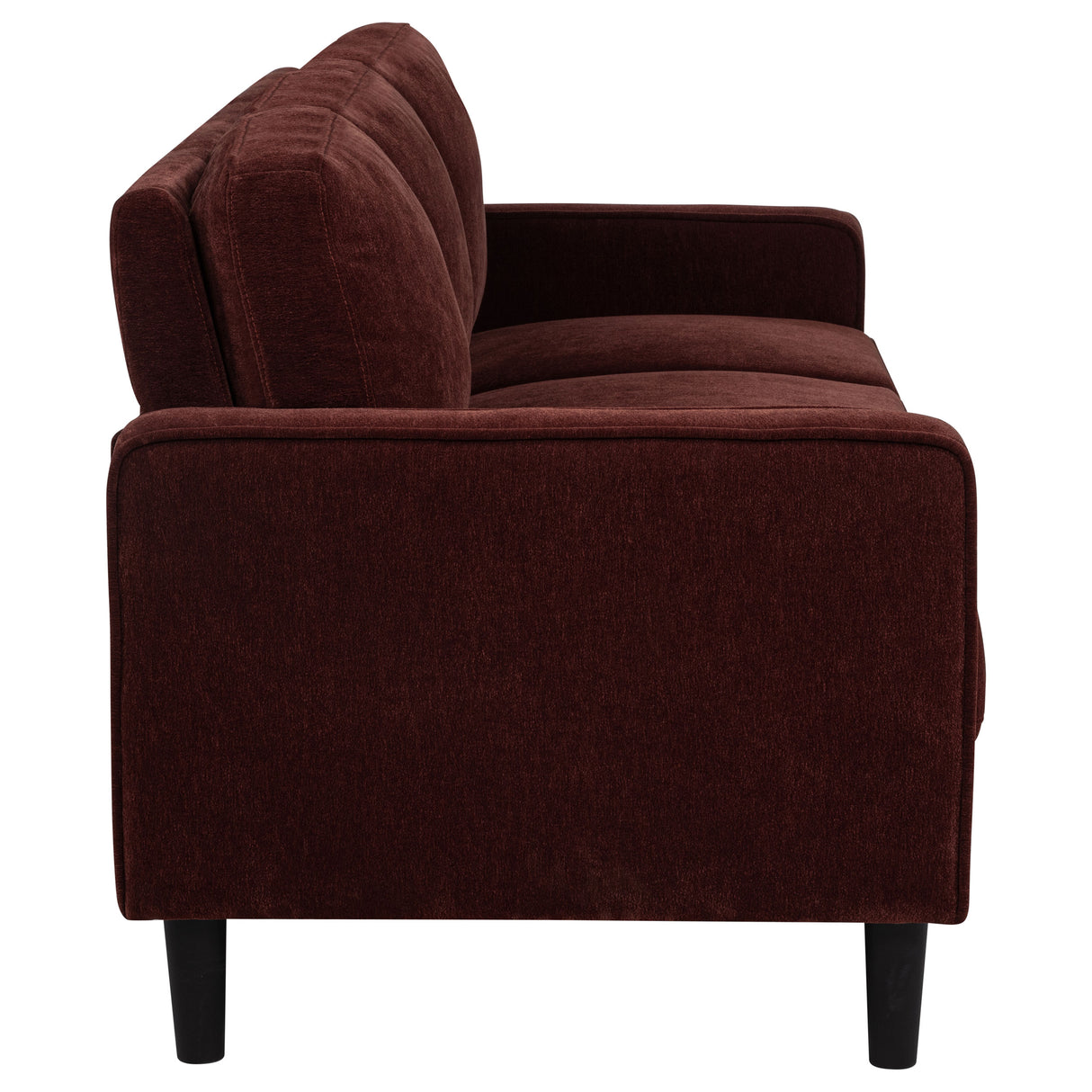 Ruth 2-Piece Fabric Track Arm Sofa Set Rust Red