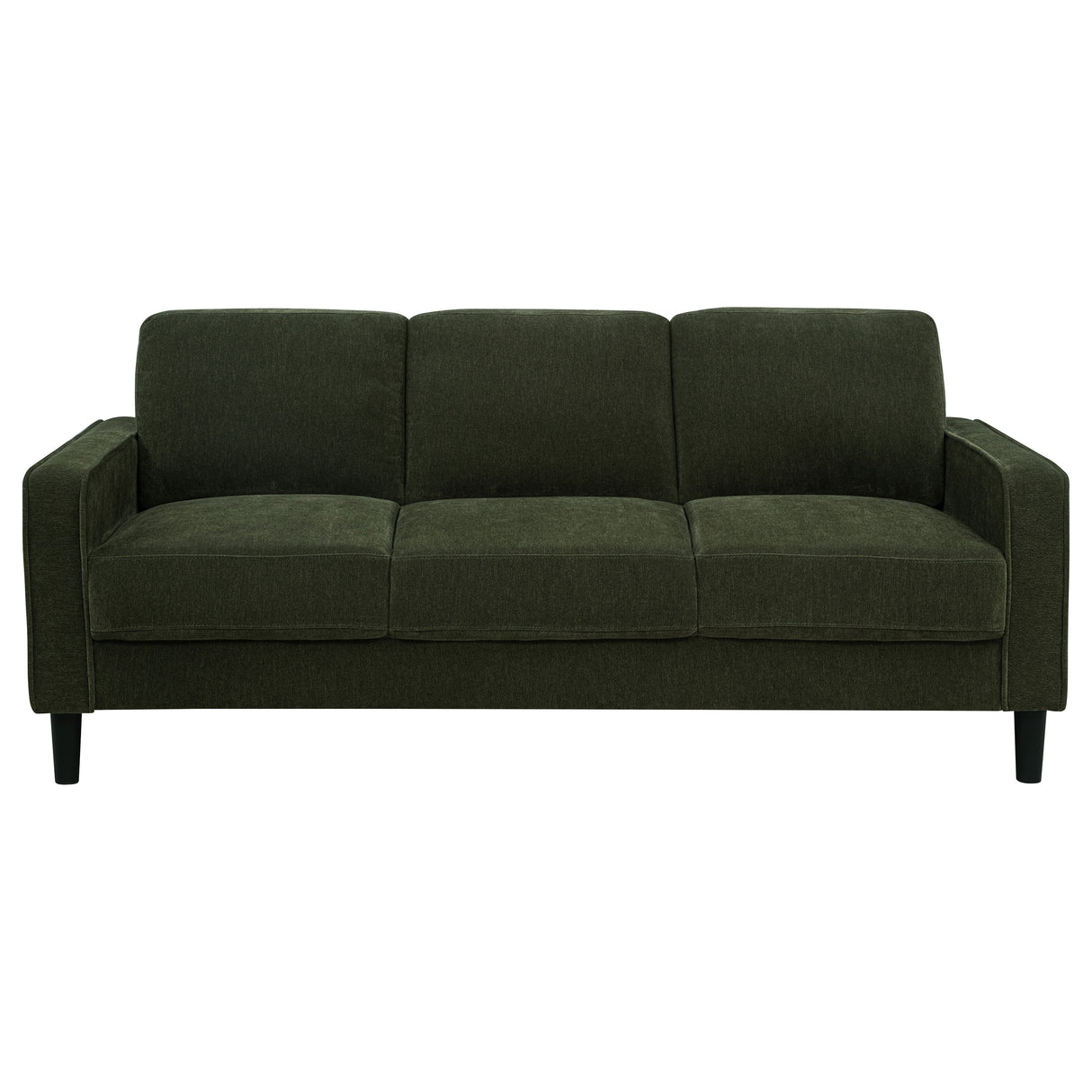 Ruth 77-Inch Fabric Upholstered Track Arm Sofa, Matcha Green