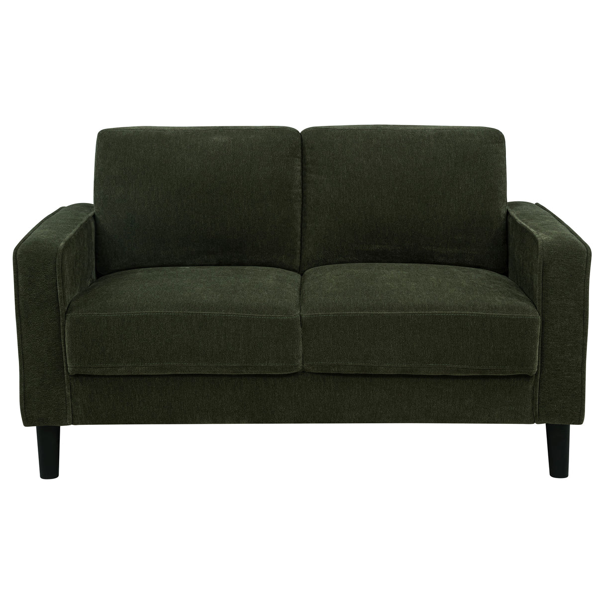 Ruth Fabric Upholstered Track Arm Loveseat, Matcha Green