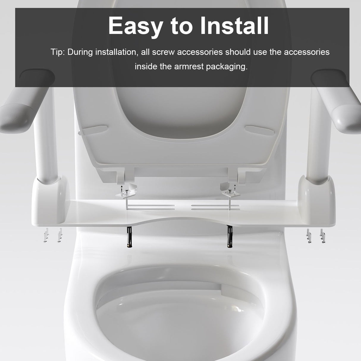 Upgraded Design Armrest, With Glossy Gw 007 1 Piece Toilet With Tornado Flush, Soft Close Seat, Dual Flush Map 1000G, Comfort Chair Seat - Gloss White