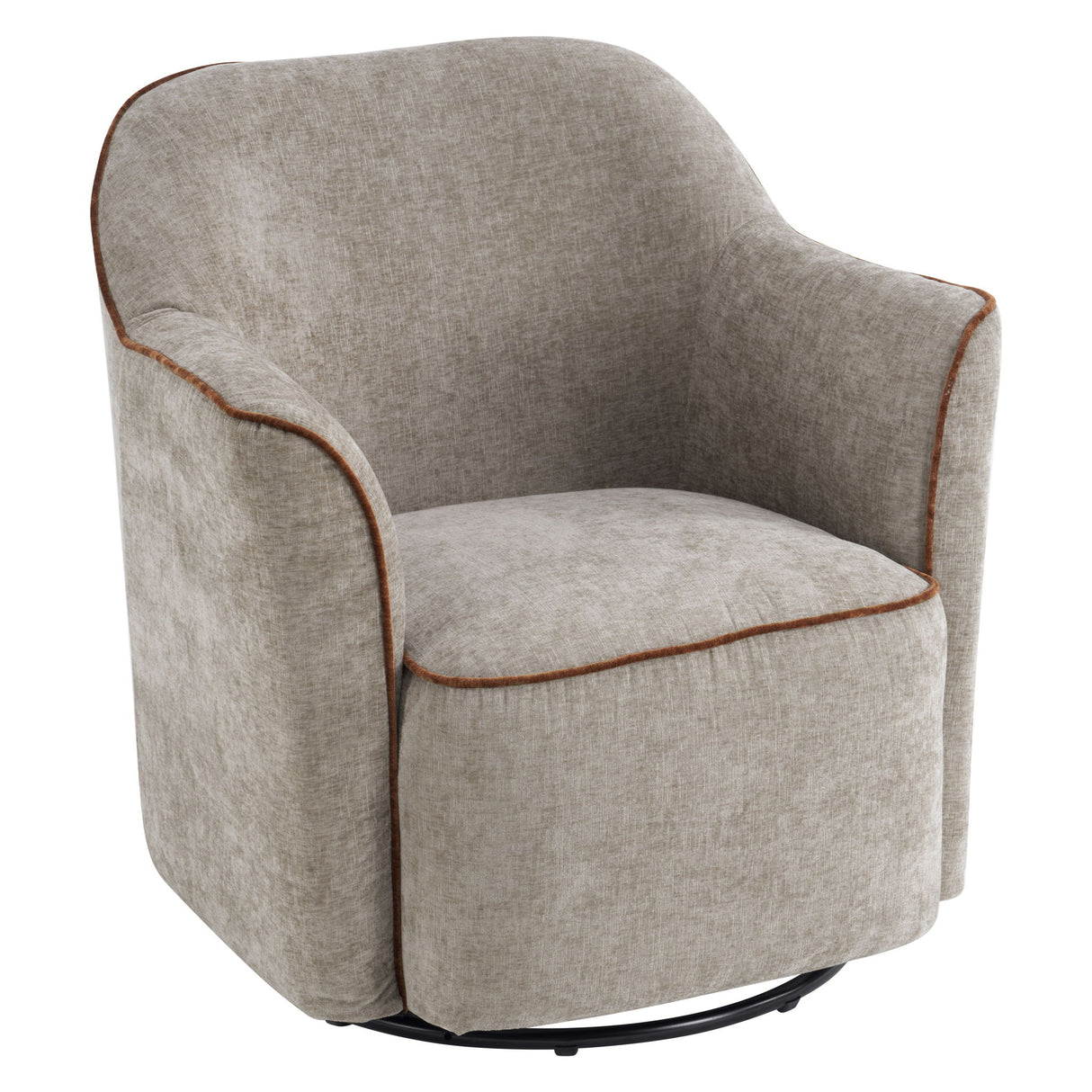 360° Swivel Accent Chair With Flared Arms