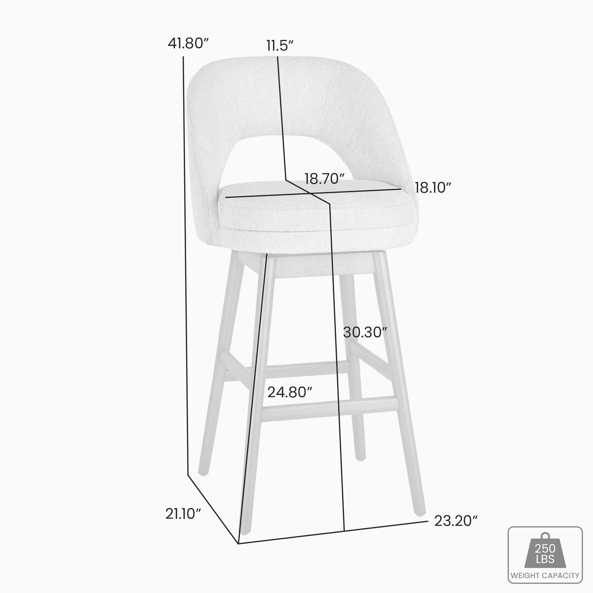 Adrian - Swivel Barstool