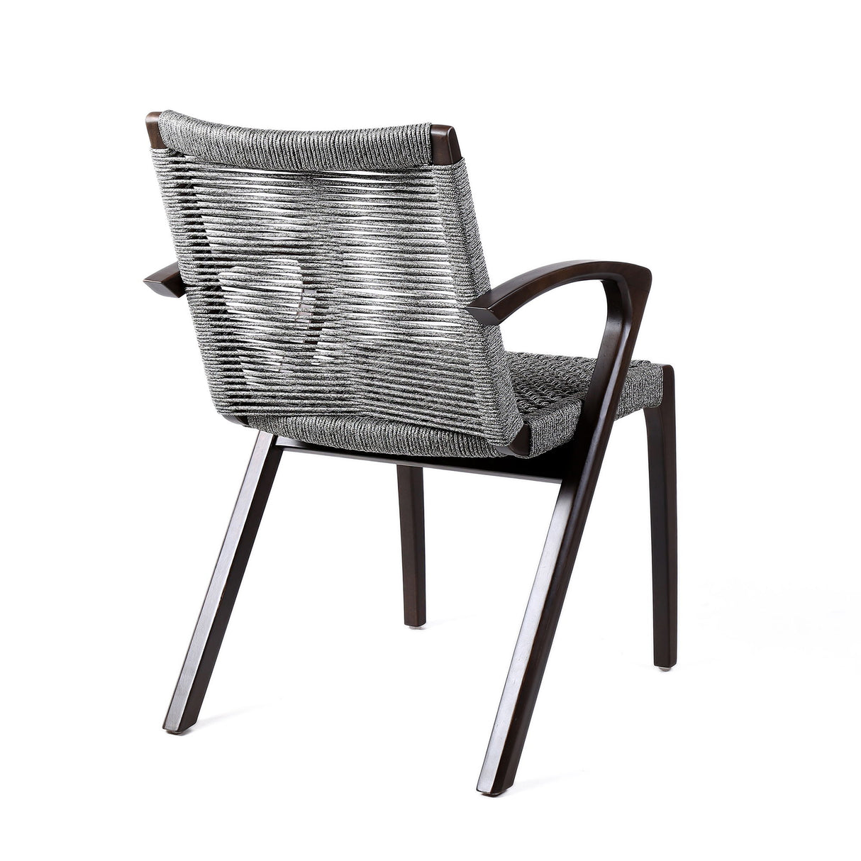 Brielle - Outdoor Dark Eucalyptus Wood And Gray Rope Dining Chairs - (Set Of 2)