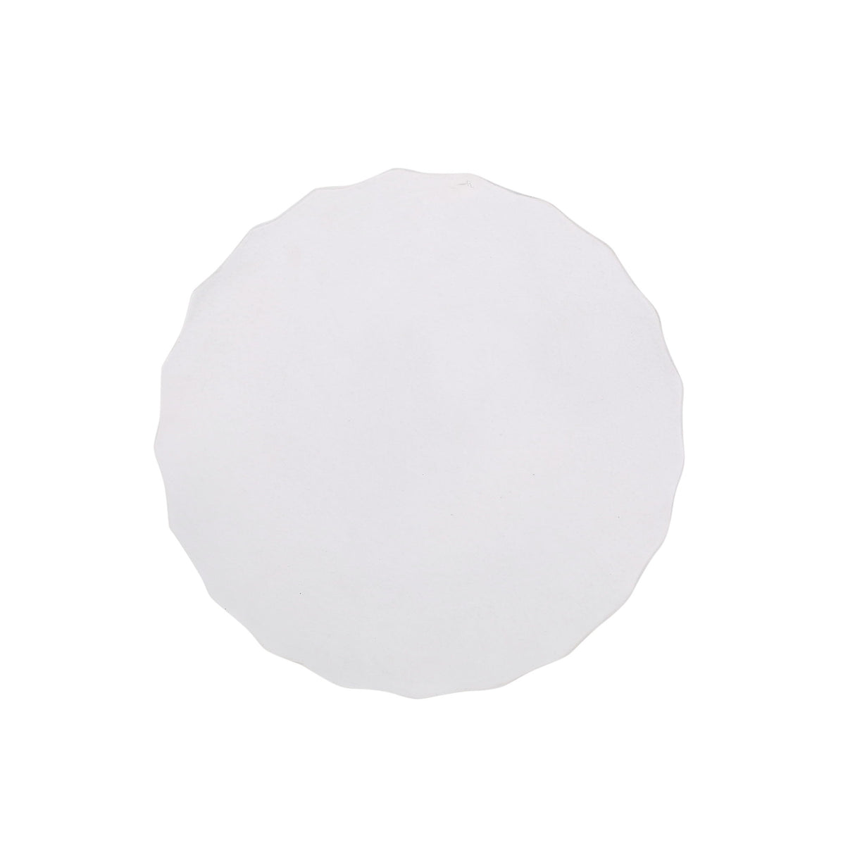 Outdoor End Table With Scallop Edge - Antique White