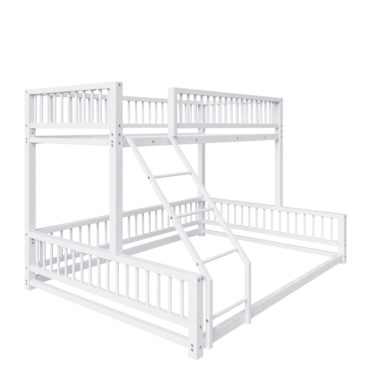Bunk Bed With Ladder And Safety Guardrails