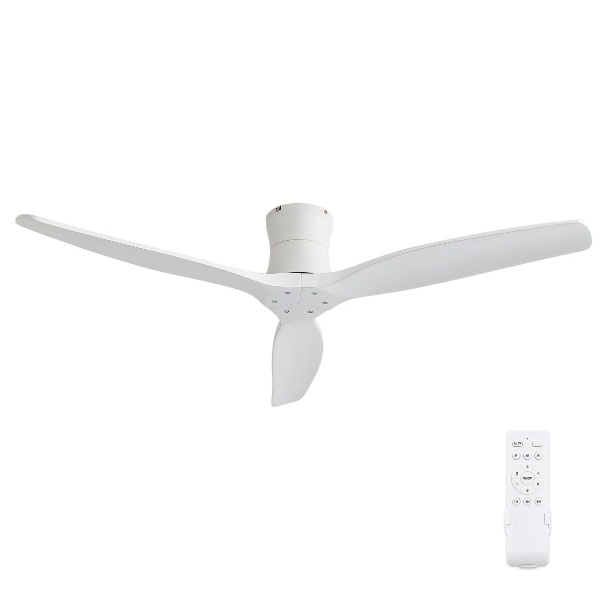 52" Ceiling Fan, No Light Flush Mount Low Profile 3 Blades With Remote Control - Ceiling Fans available at Alpine Outlets in Denver