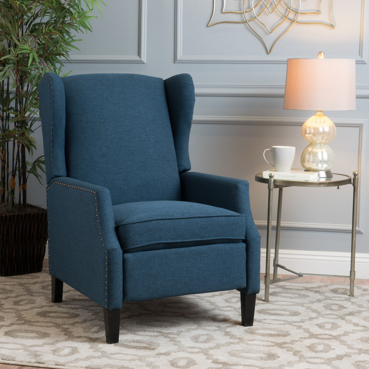 Westeros Wing Back Fabric Upholstered Recliner