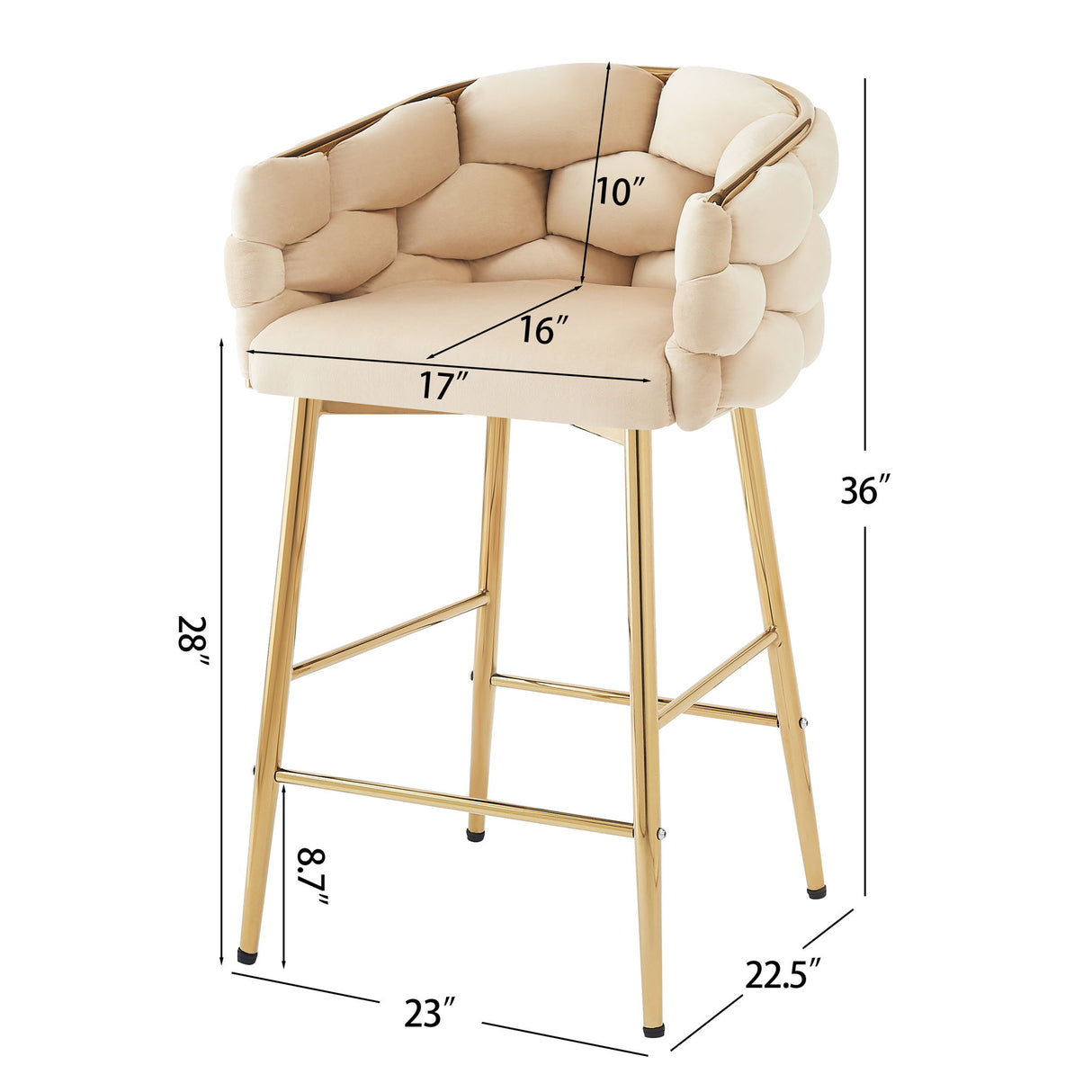 Modern Counter Stools (Set of 2)
